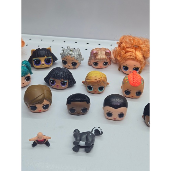 LOL Surprise Doll Heads Lot Replacement Parts Mixed Styles Hair - Picture 3 of 5